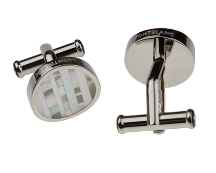 Montblanc Men's Jewellery Perlmutt Manschettenknöpfe Stainless Steel - meisterstück-shop.de