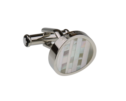Montblanc Men's Jewellery Perlmutt Manschettenknöpfe Stainless Steel - meisterstück-shop.de