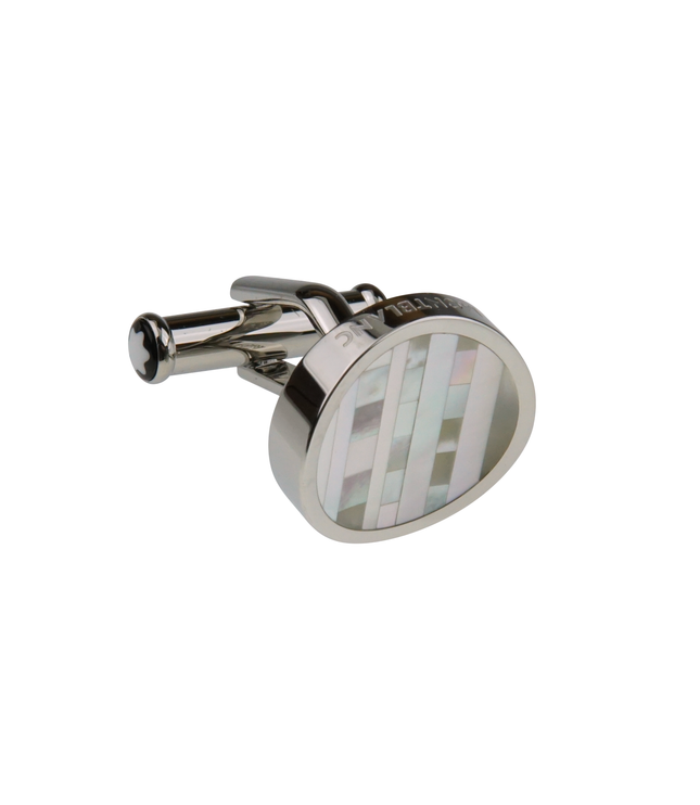 Montblanc Men's Jewellery Perlmutt Manschettenknöpfe Stainless Steel