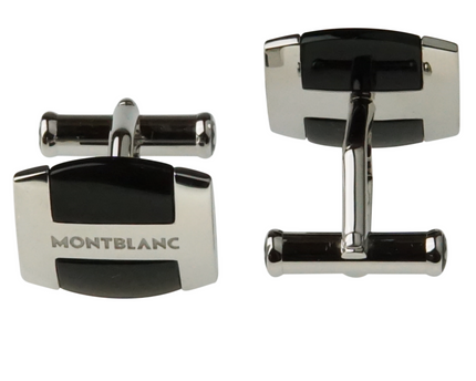 Montblanc Men's Jewellery Black Obsidian Manschettenknöpfe 925er Sterling Silber - meisterstück-shop.de