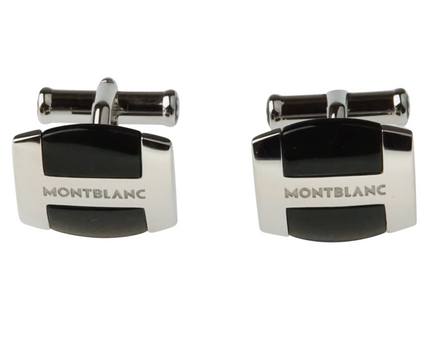 Montblanc Men's Jewellery Black Obsidian Manschettenknöpfe 925er Sterling Silber - meisterstück-shop.de