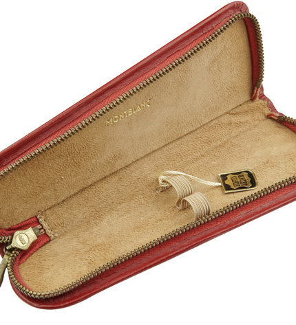 Montblanc Vintage 2er Lederetui Rot
