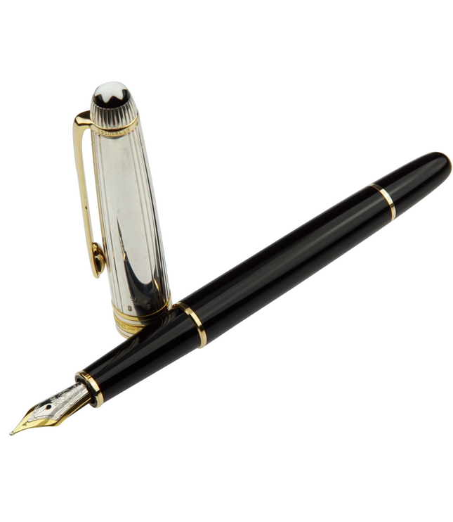 Montblanc Meisterstück Solitaire Doué 925er Sterling Silber Füller No.144 Classique