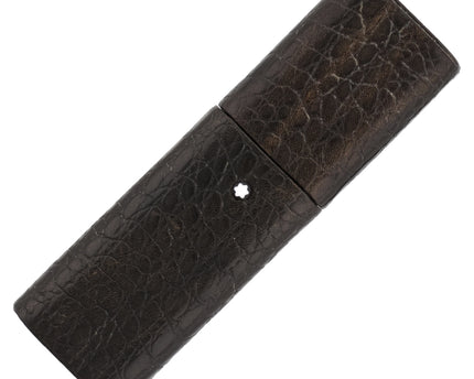 Montblanc Meisterstück Florence 3er Lederetui Schwarz Kroko Antique Finish