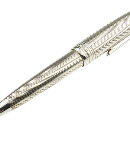 Montblanc Meisterstück Solitaire Silver Barley Kugelschreiber No.161 LeGrand