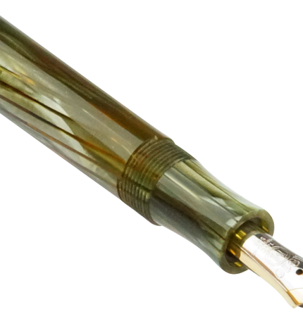 Montblanc Meisterstück Füller No.144G Classique Grün Gestreift - Vintage Zelluloid