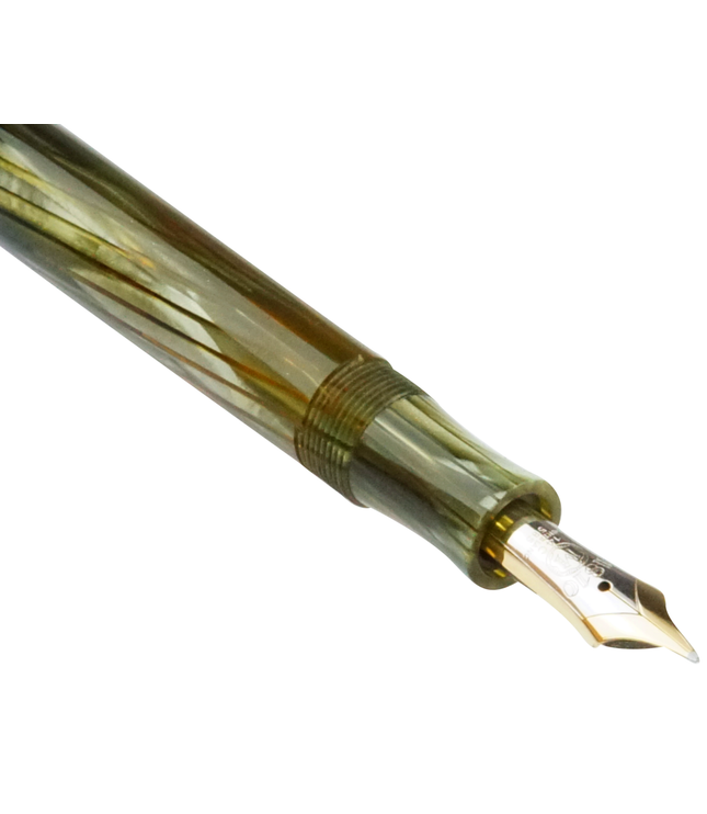 Montblanc Meisterstück Füller No.144G Classique Grün Gestreift - Vintage Zelluloid