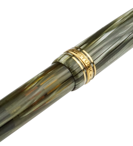 Montblanc Meisterstück Füller No.144G Classique Grün Gestreift - Vintage Zelluloid