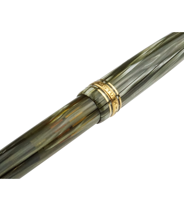 Montblanc Meisterstück Füller No.144G Classique Grün Gestreift - Vintage Zelluloid