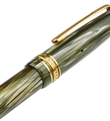 Montblanc Meisterstück Füller No.144G Classique Grün Gestreift - Vintage Zelluloid