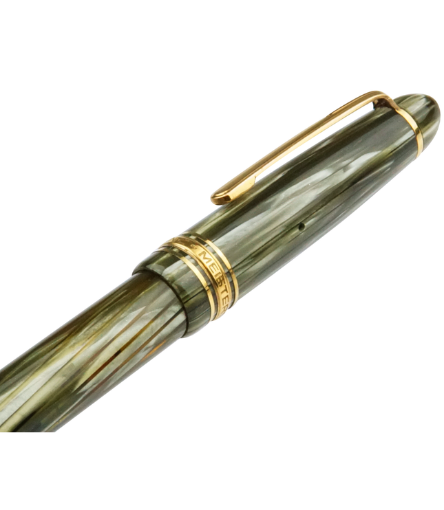 Montblanc Meisterstück Füller No.144G Classique Grün Gestreift - Vintage Zelluloid