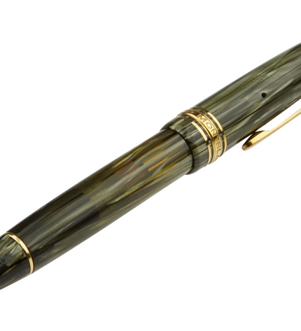 Montblanc Meisterstück Füller No.144G Classique Grün Gestreift - Vintage Zelluloid