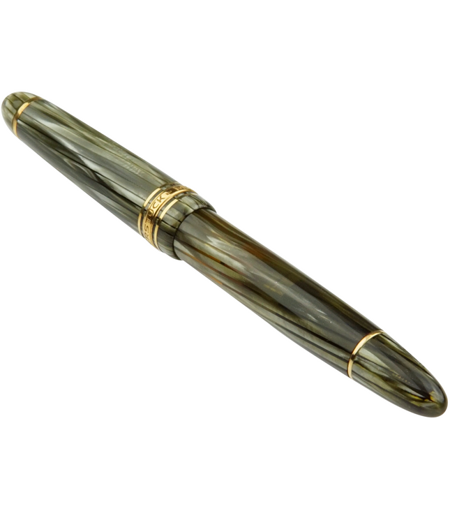 Montblanc Meisterstück Füller No.144G Classique Grün Gestreift - Vintage Zelluloid