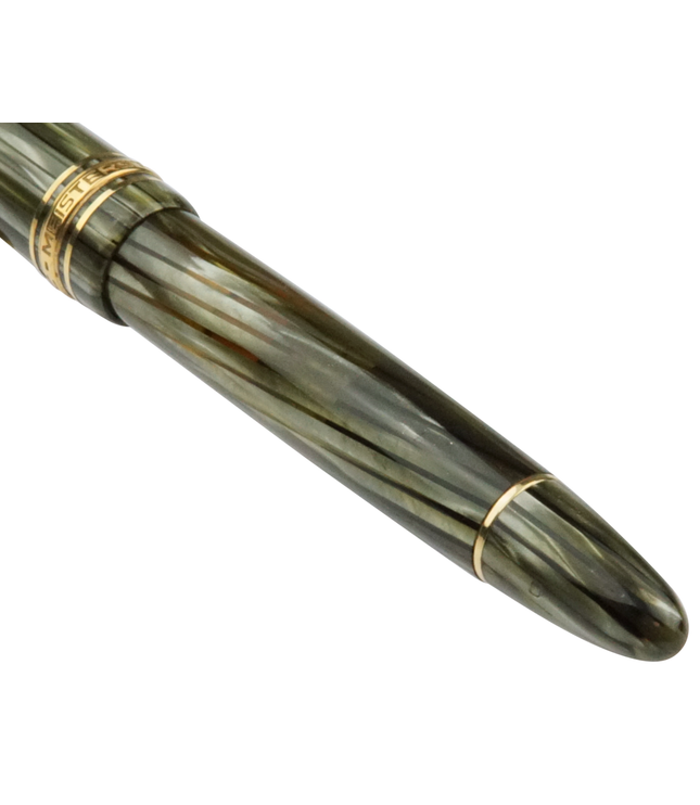 Montblanc Meisterstück Füller No.144G Classique Grün Gestreift - Vintage Zelluloid