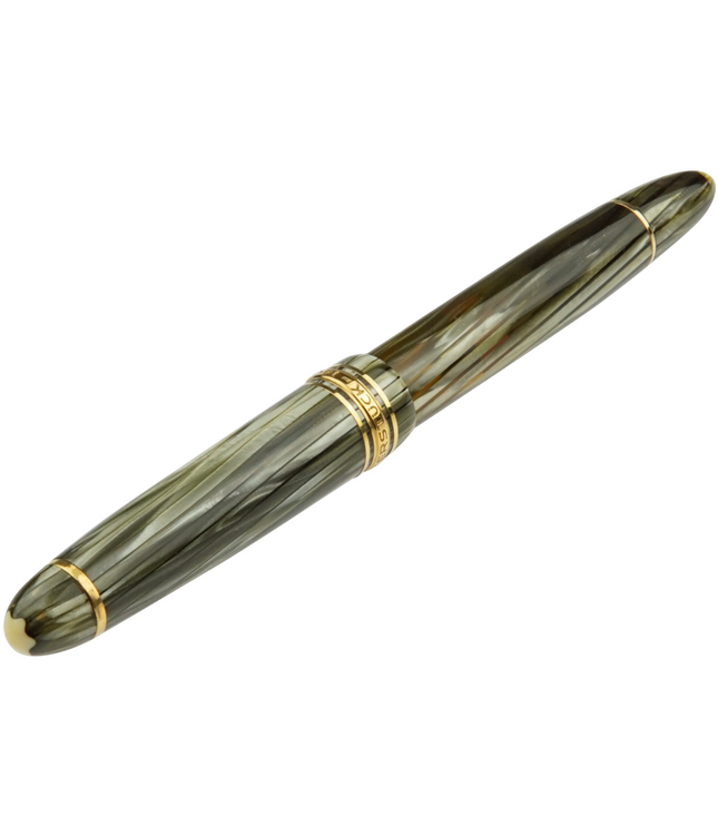 Montblanc Meisterstück Füller No.144G Classique Grün Gestreift - Vintage Zelluloid