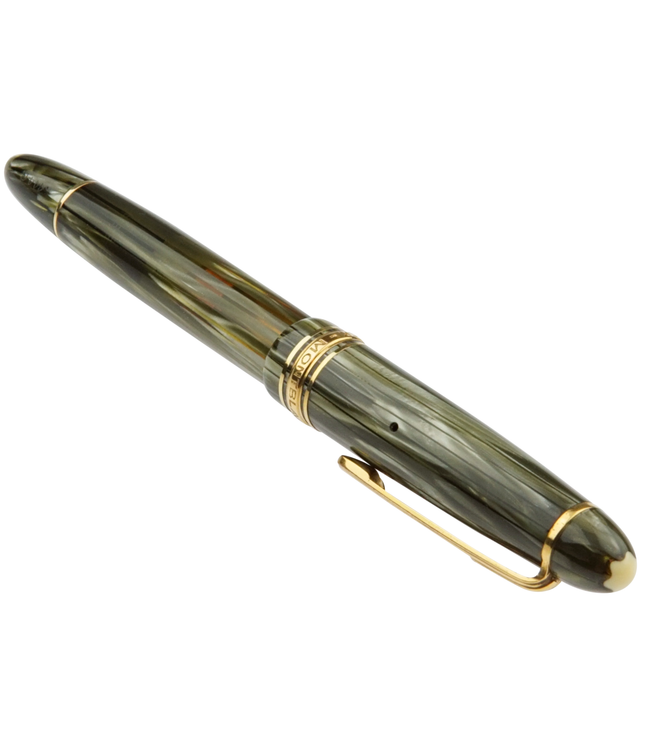 Montblanc Meisterstück Füller No.144G Classique Grün Gestreift - Vintage Zelluloid