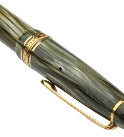 Montblanc Meisterstück Füller No.144G Classique Grün Gestreift - Vintage Zelluloid
