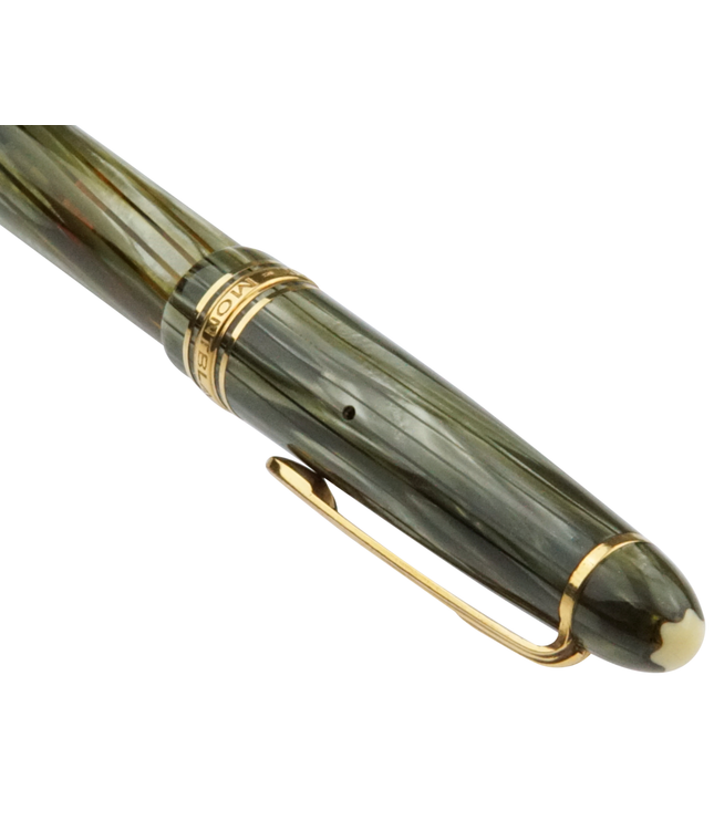 Montblanc Meisterstück Füller No.144G Classique Grün Gestreift - Vintage Zelluloid