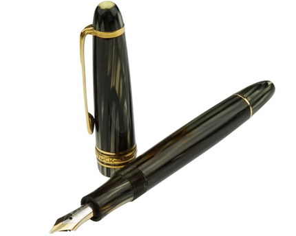 Montblanc Meisterstück Füller No.142 Grau Gestreift - Vintage Zelluloid - meisterstück-shop.de
