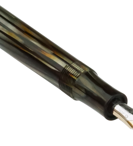 Montblanc Meisterstück Füller No.142 Grau Gestreift - Vintage Zelluloid