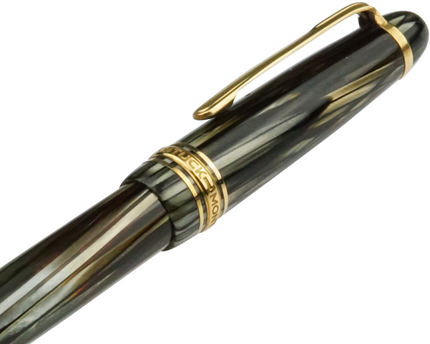 Montblanc Meisterstück Füller No.142 Grau Gestreift - Vintage Zelluloid - meisterstück-shop.de