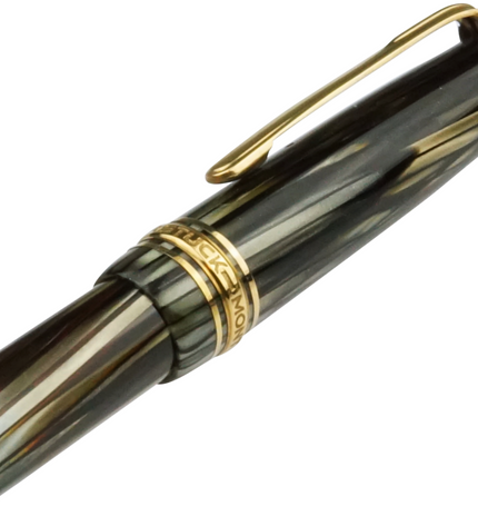 Montblanc Meisterstück Füller No.142 Grau Gestreift - Vintage Zelluloid