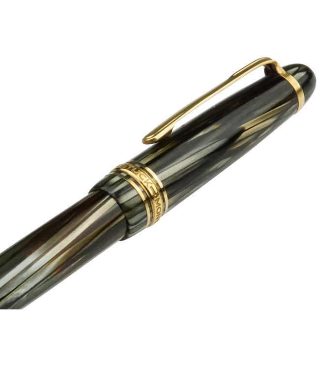 Montblanc Meisterstück Füller No.142 Grau Gestreift - Vintage Zelluloid