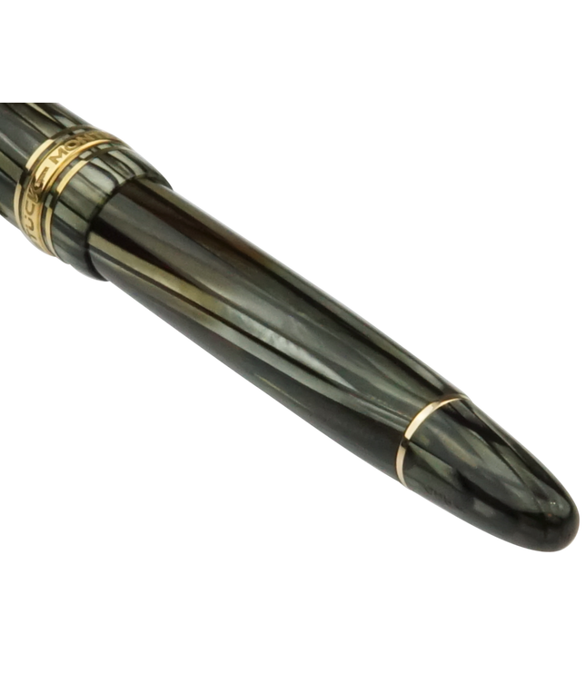 Montblanc Meisterstück Füller No.142 Grau Gestreift - Vintage Zelluloid
