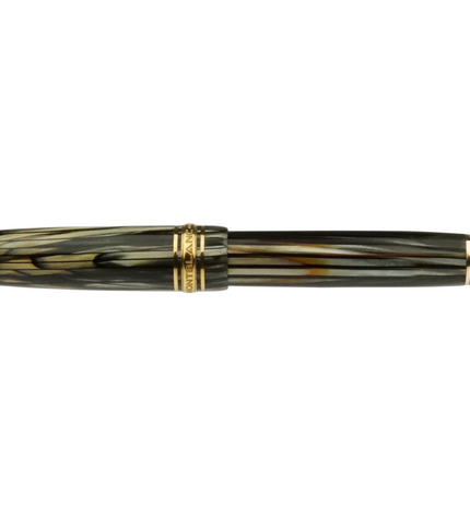 Montblanc Meisterstück Füller No.142 Grau Gestreift - Vintage Zelluloid