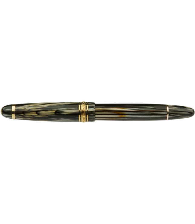 Montblanc Meisterstück Füller No.142 Grau Gestreift - Vintage Zelluloid