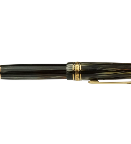 Montblanc Meisterstück Füller No.142 Grau Gestreift - Vintage Zelluloid