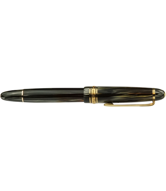 Montblanc Meisterstück Füller No.142 Grau Gestreift - Vintage Zelluloid