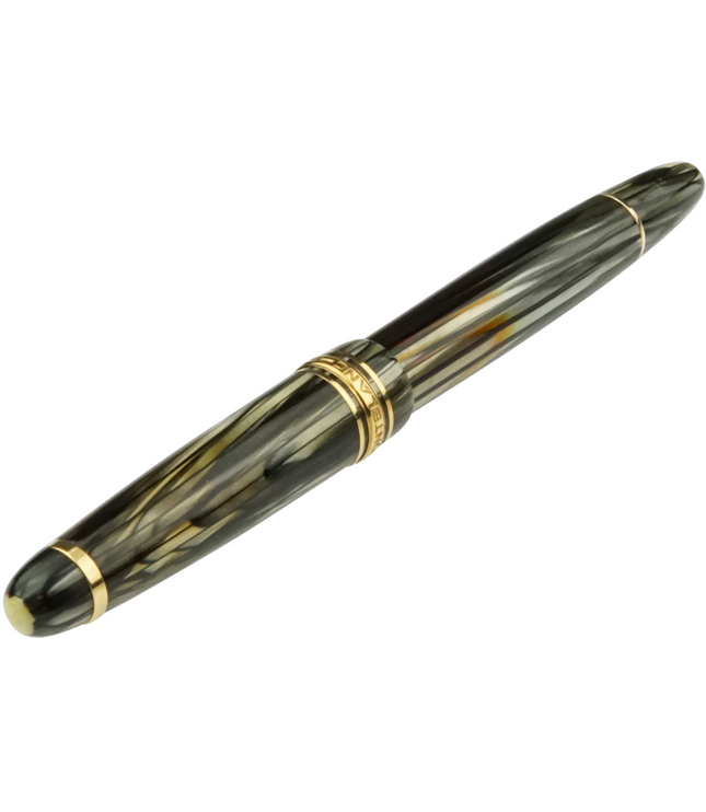 Montblanc Meisterstück Füller No.142 Grau Gestreift - Vintage Zelluloid