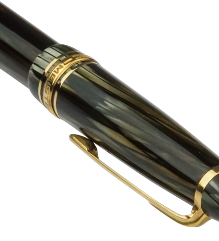 Montblanc Meisterstück Füller No.142 Grau Gestreift - Vintage Zelluloid