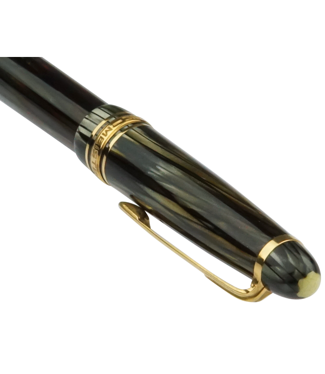 Montblanc Meisterstück Füller No.142 Grau Gestreift - Vintage Zelluloid