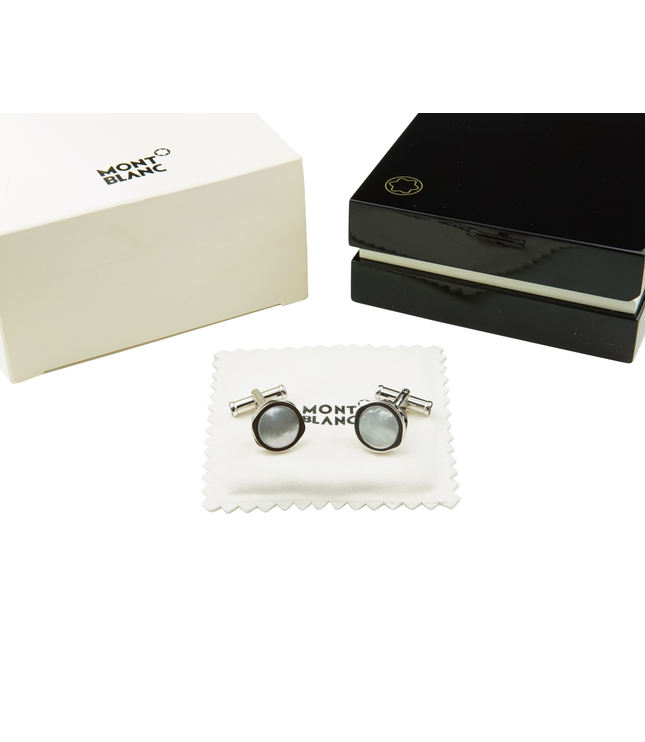 Montblanc Men's Jewellery Perlmutt Manschettenknöpfe 750er Weißgold