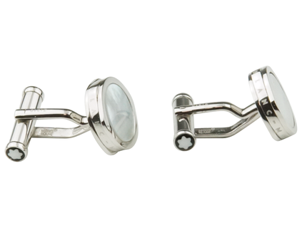 Montblanc Men's Jewellery Perlmutt Manschettenknöpfe 750er Weißgold - meisterstück-shop.de