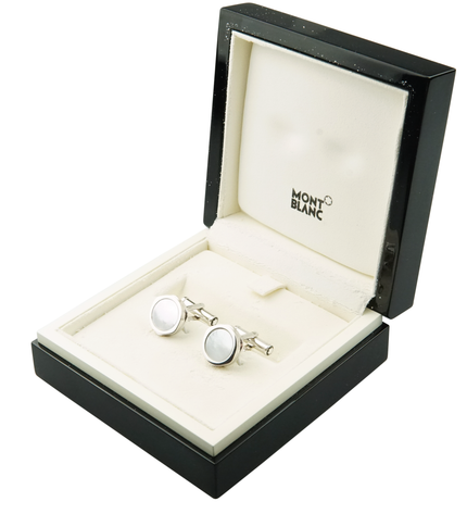 Montblanc Men's Jewellery Perlmutt Manschettenknöpfe 750er Weißgold