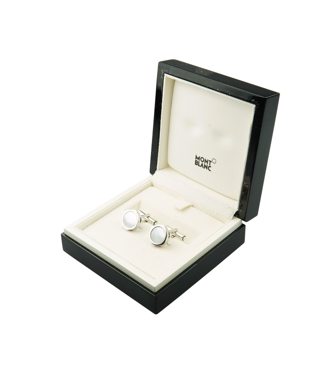 Montblanc Men's Jewellery Perlmutt Manschettenknöpfe 750er Weißgold