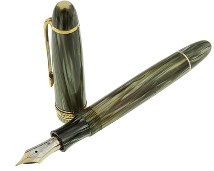 Montblanc Meisterstück Füller No.146G LeGrand Grün Gestreift - Vintage Zelluloid