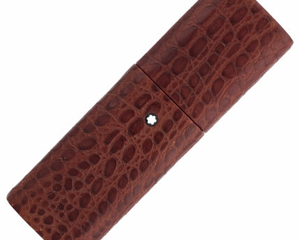 Montblanc Meisterstück Florence 3er Lederetui Mahagoni Kroko