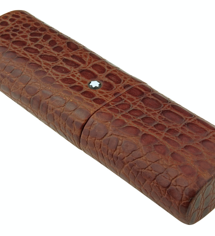 Montblanc Meisterstück Florence 3er Lederetui Mahagoni Kroko