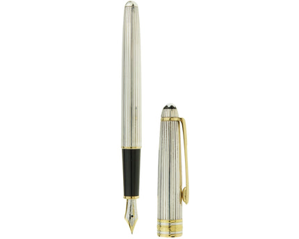 Montblanc Meisterstück Solitaire 925er Sterling Silber Füller No.144 Classique