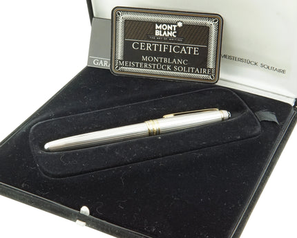 Montblanc Meisterstück Solitaire 925er Sterling Silber Füller No.144 Classique