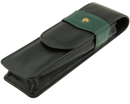 Pelikan 3er Lederetui Schwarz Grün