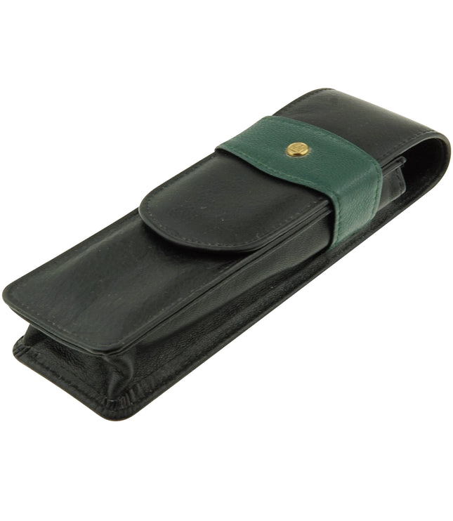 Pelikan 3er Lederetui Schwarz Grün