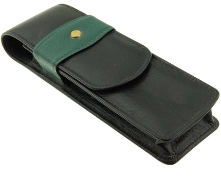 Pelikan 3er Lederetui Schwarz Grün