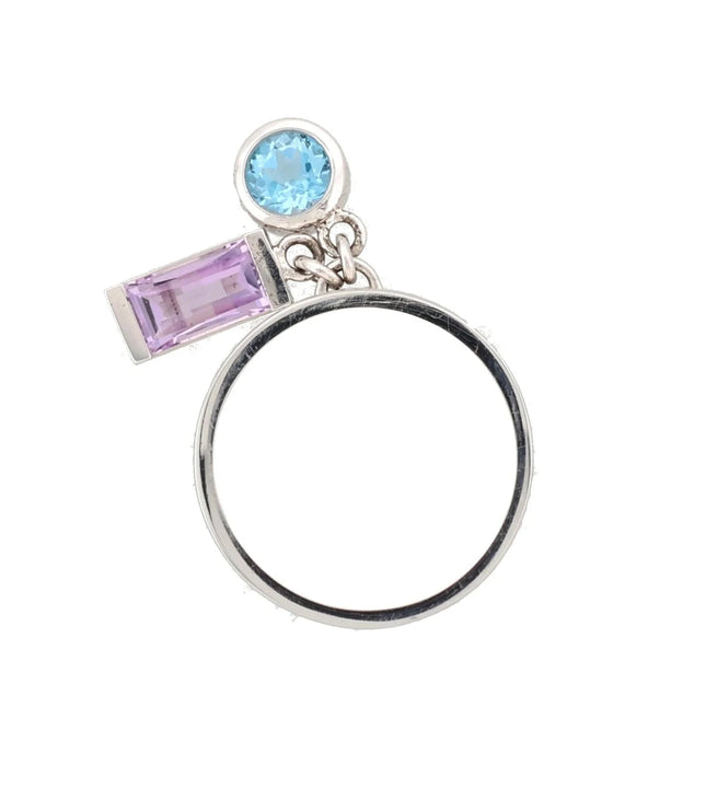Montblanc Bohème Ring Silber, Amethyst und Blauer Topas