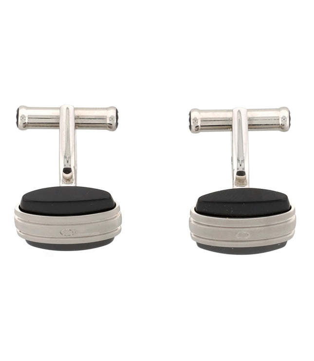 Montblanc Men's Accessories Manschettenknöpfe Steel Onyx