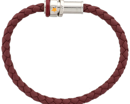 Montblanc Meisterstück Le Petit Prince Steel & Leather Armband Burgundy